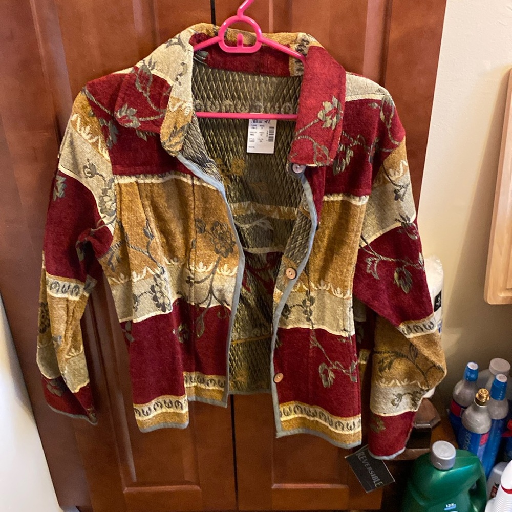 Beautiful reversible Annie Sez Tapestry jacket